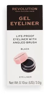 Makeup Revolution Gel Eyeliner With Brush Eyeliner W Żelu Z Pędzelkiem Czarny - Eyelinery - miniaturka - grafika 1