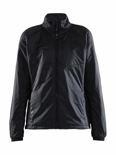 Craft Core Light Padded Jacket | Lekka kurtka damska L | czarna | watowana kurtka przejściowa damska | kurtka o niewielkich wymiarach po spakowaniu | wiatrówka damska | kurtka treningowa damska