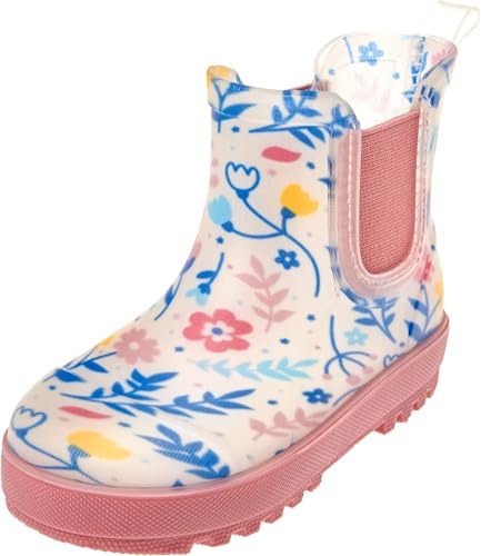 Playshoes Kalosze, ecru w kwiaty, 28 EU
