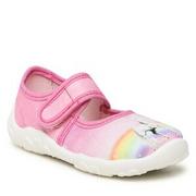 Buty dla dziewczynek - Kapcie Superfit 1-000281-5530 M Pink - miniaturka - grafika 1
