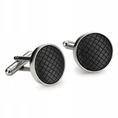 Spinki do mankietów i krawatów - Spinki do mankietów - czarne - miniaturka - grafika 1