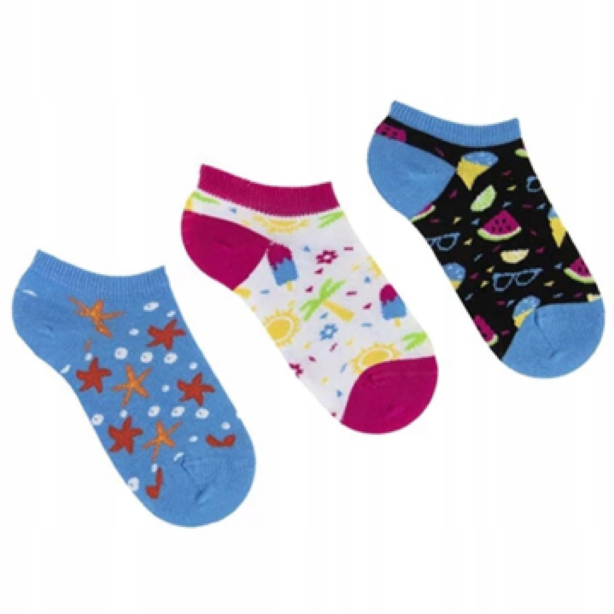 Stopki Skarpety Dziecięce Kolorowe Skarpetki Dziewczęce 3-pak 27/30 MORAJ