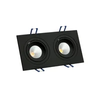 Oprawy, klosze i abażury - OXYLED Lampa wpuszczana MODI SQ DUE SLIM 6W 36 3000K czarna 459673 - miniaturka - grafika 1