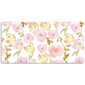 Podkładki na biurko - Mata ochronna na biurko Kwiaty malowane akwarelą 120x60 cm - miniaturka - grafika 1