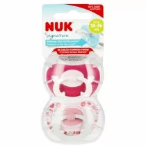 Nuk Smoczek uspokajający silikonowy 18-36m Signature 10739696 2 szt. - Smoczki uspokajające - miniaturka - grafika 1