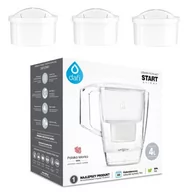Dzbanki filtrujące - ZESTAW - Dzbanek filtrujący DAFI Start Unimax 4l Biały + 3 wkłady filtrujące - miniaturka - grafika 1