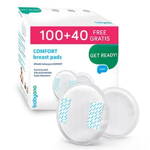 Babyono Wkładki Laktacyjne Natural Nursing Komfort Białe 140 szt. - Akcesoria do karmienia - miniaturka - grafika 1
