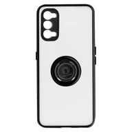 Etui i futerały do telefonów - Etui Oppo Reno 5 5G/Find X3 Lite Bi-materiał Metal Ring Funkcja Podstawka czarne - miniaturka - grafika 1