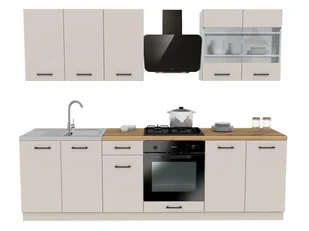 Zestaw Mebli Kuchennych Presto 260 Cm Płyta Laminowana Kaszmir /Kaszmir - Meble kuchenne - miniaturka - grafika 1