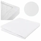 Prześcieradła dla dzieci - Prześcieradło z gumką na materace dziecięce białe - 120 x 60 cm - miniaturka - grafika 1