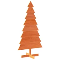 Choinki - vidaXL Drewniana choinka do udekorowania, woskowy brąz, 150 cm, sosna - miniaturka - grafika 1