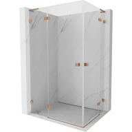 Kabiny prysznicowe - Mexen Lunar L Duo kabina prysznicowa uchylna 115 x 105 cm, transparent, miedź szczotkowana - 834L-115L-105P-65-00 - miniaturka - grafika 1
