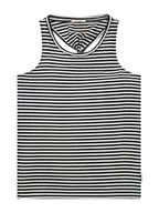 Koszulki i topy damskie - TOM TAILOR Dziewczęta Top z nadrukiem 1031382, 29693 - Whisper White Navy Stripe, 140 - miniaturka - grafika 1