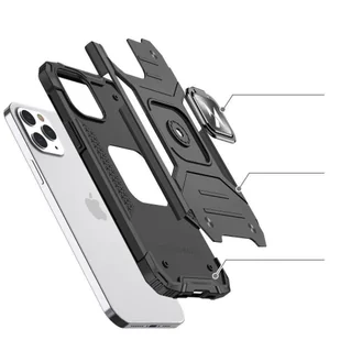 Wozinsky Ring Armor etui iPhone 14 Pro pancerny pokrowiec uchwyt magnetyczny ring czerwone - Etui i futerały do telefonów - miniaturka - grafika 3