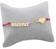 Bransoletki - Bransoletka SZNURKOWA MAMA srebro 925 GRAWER - miniaturka - grafika 1