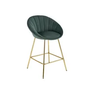 Taborety i hokery - Hoker H-112 Złoty / Ciemny Zielony Halmar - miniaturka - grafika 1