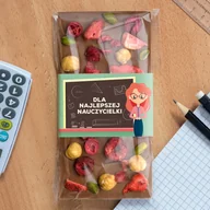 Czekolada - Czekolada dla Nauczyciela - ręcznie robiona tabliczka 'dla najlepszej Nauczycielki' [Rodzaj czekolady: Czekolada mleczna] - miniaturka - grafika 1