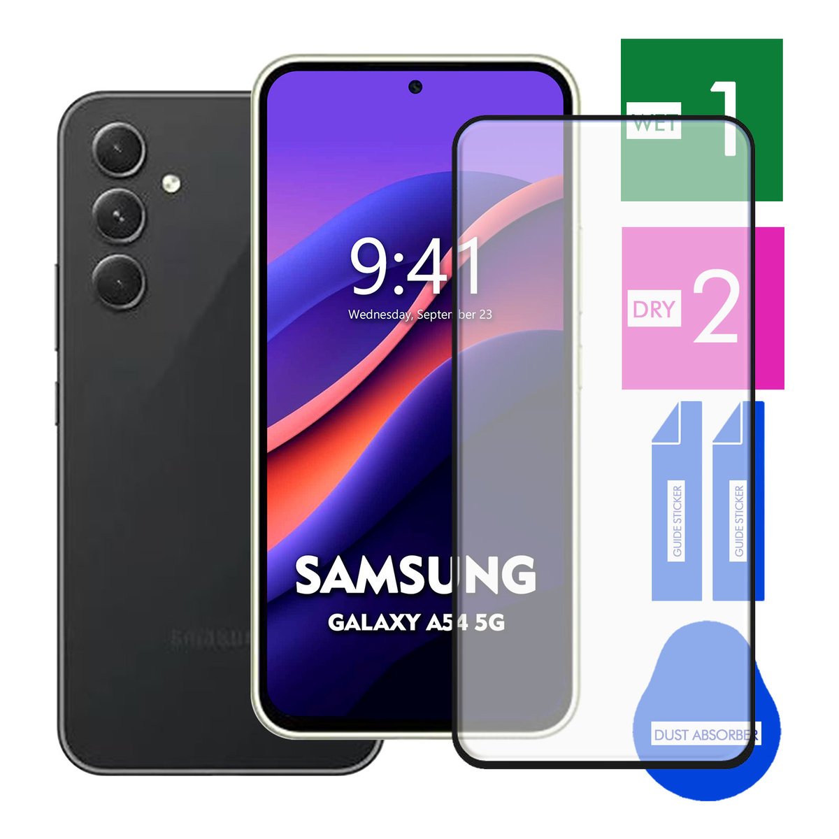 SZKŁO HARTOWANE DO SAMSUNG GALAXY A54 5G NA TELEFON PEŁNE CAŁY EKRAN 9H 5D