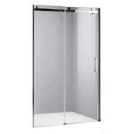 Ścianki i drzwi prysznicowe - Drzwi prysznicowe do wnęki 125-130 cm rozsuwane SH03E szkło 8 mm - miniaturka - grafika 1