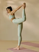 Legginsy - 4F Legginsy do jogi szybkoschnące damskie - miętowe XS - miniaturka - grafika 1