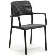 Krzesła - D2.Design Krzesło Bora z podłokietnikami czarne 28340 - miniaturka - grafika 1
