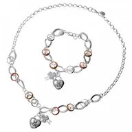 Zestawy biżuterii dla kobiet - Murrano Komplet Biżuterii 925 Silver Layered B-044 - miniaturka - grafika 1