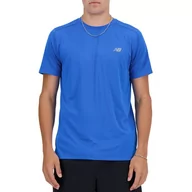 Koszulki sportowe męskie - Koszulka New Balance MT41222BUL - granatowa - miniaturka - grafika 1