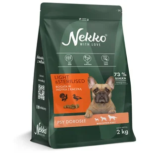 NEKKO GF Adult Light Sterilised Indyk Kaczka Sucha Karma Dla Psa 2kg - Sucha karma dla psów - miniaturka - grafika 1