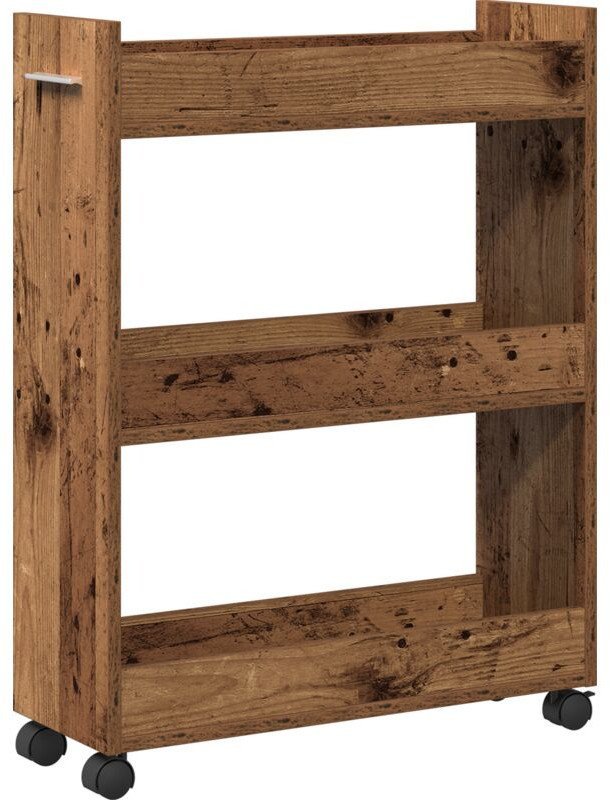 vidaXL Szafka na kółkach Stare Drewno 60x22x79 cm Płyta wiórowa