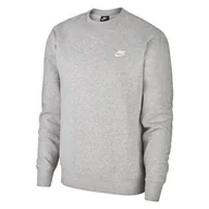 Bluzy sportowe damskie - Bluza Nike Sportswear Club Crew, Szary - miniaturka - grafika 1