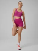 Spodenki damskie - 4F Legginsy krótkie treningowe damskie - różowe XS - miniaturka - grafika 1