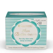 Kremy do twarzy - Nacomi Shea Butter Cream krem do twarzy z peptydem 50+ na noc 50ml - miniaturka - grafika 1