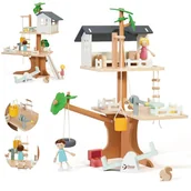 Figurki dla dzieci - CLASSIC WORLD Drewniany Domek na Drzewie dla Lalek 31 el. - miniaturka - grafika 1