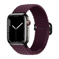 Akcesoria do smartwatchy - Opaska pasek bransoletka NYLON LOOP APPLE Watch 1/2/3/4/5/6/7/8/9/10/SE 38/40/41/42mm bordowa - miniaturka - grafika 1