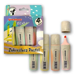 Zakreślacz pastelowy Ecco 4 kolory Penmate - Szkolne artykuły papiernicze - miniaturka - grafika 1