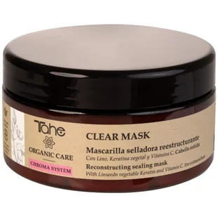 Tahe Organic Care Chroma System, maska do włosów farbowanych z lnem, roślinną keratyną i witaminą C, 300ml - Maski do włosów - miniaturka - grafika 1