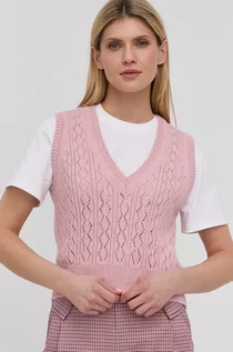 Swetry damskie - MAX&Co. kamizelka damski kolor różowy lekki - - grafika 1