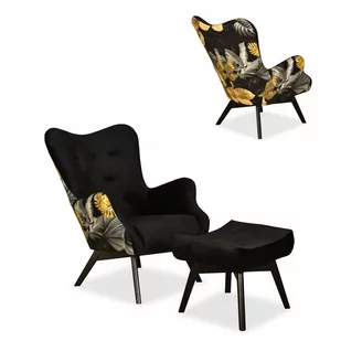 Fotel skandynawski Luna z podnóżkiem Family Meble - Fotele - miniaturka - grafika 1