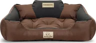 Legowiska dla psów - AIO Europe Legowisko dla psa 130x105 Brązowe KingDog - miniaturka - grafika 1
