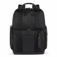 Torby na laptopy - Piquadro Plecak na listy z przegrodą na laptopa RFID 42 cm black - miniaturka - grafika 1