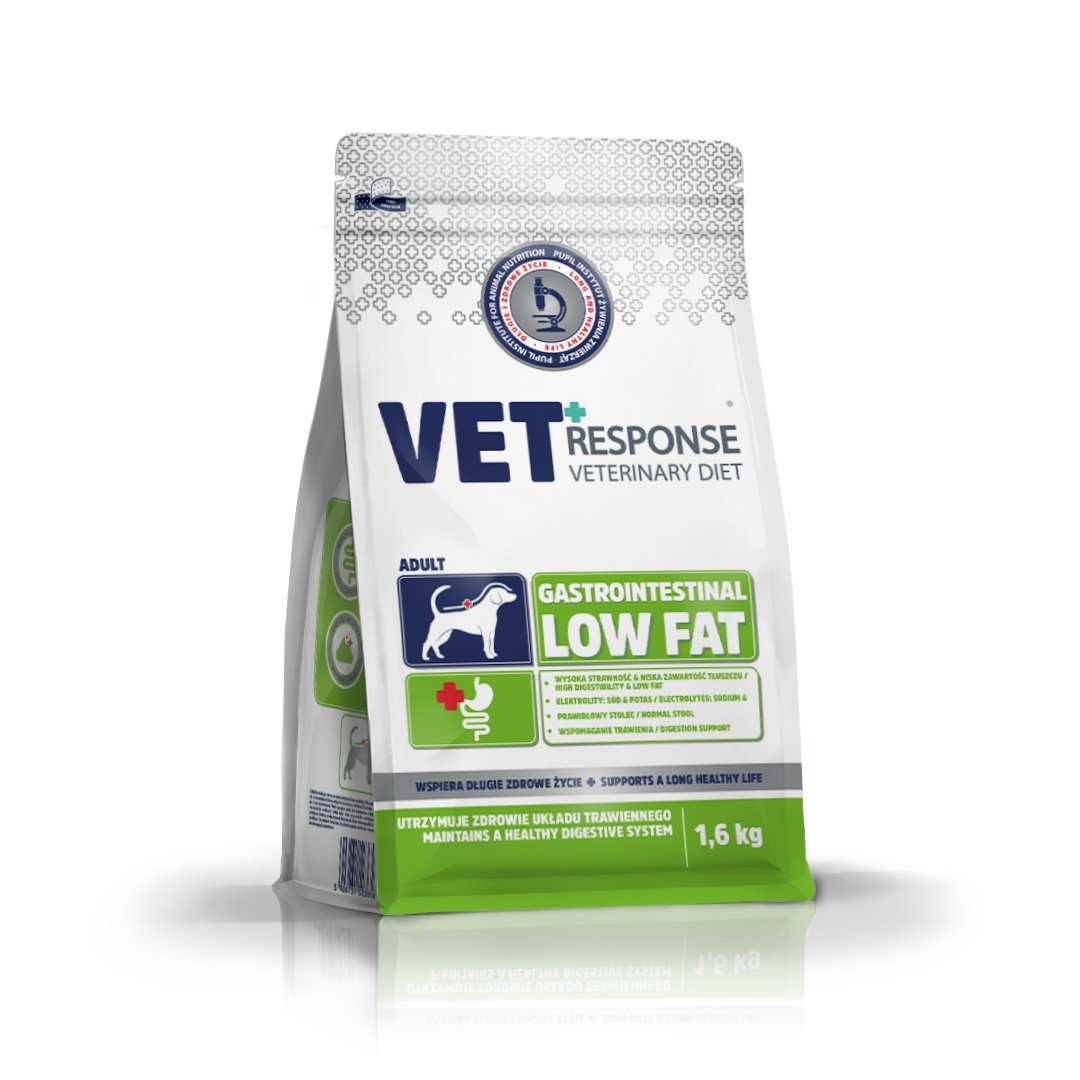 VET RESPONSE Gastrointestinal Low fat - sucha karma dla psa - 1,6kg