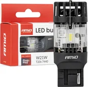 Żarówki samochodowe - AMiO Żarówka led lumitec t20s 7440 w21w 12v full canbus biały amio-04686 - miniaturka - grafika 1
