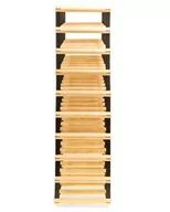 Stojaki na wino - Regał Na Wino Stojak Na 54 Butelki Szklane/ Pet — Rw-8/ 6X9 — Surowy Naturalny Metal + Drewno Rw-8-6X9-54 / Wamar-Sosenka - miniaturka - grafika 1