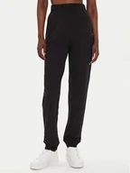 Spodnie sportowe damskie - Calvin Klein Jeans Spodnie dresowe J20J224443 Czarny Regular Fit - miniaturka - grafika 1