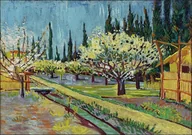 Plakaty - Galeria Plakatu, Plakat, Orchard Bordered by Cypresses, Vincent Van Gogh, 91,5x61 cm - miniaturka - grafika 1