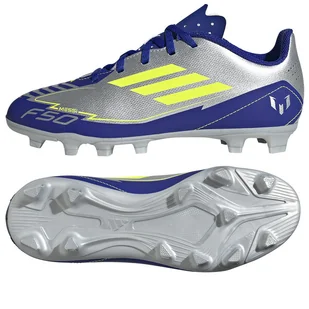 Buty adidas F50 Club Messi Jr FG/MG IH0926 srebrny 32 - Piłka nożna - miniaturka - grafika 1