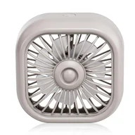 Wentylatory - Wentylator samochodowy, 3 prędkości, zasilanie przez USB, cicha praca, kolorowe światła (khaki) - miniaturka - grafika 1