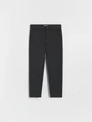 Spodnie i spodenki dla chłopców - Reserved - Eleganckie spodnie regular - ciemnoszary - miniaturka - grafika 1