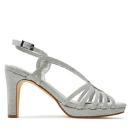 Sandały damskie - Sandały Menbur 25680 Srebrny - miniaturka - grafika 1