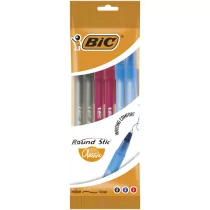 BiC DŁUGOPIS ROUND STICK MIX POUCH 6 929071 - Artykuły biurowe - miniaturka - grafika 2
